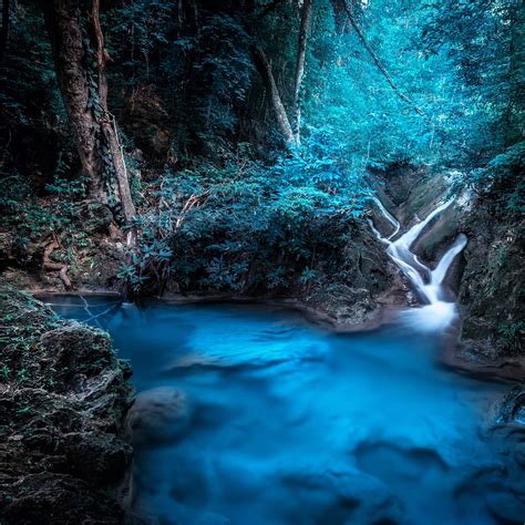 Forest Dreamy Waterfall 4k Ipad Pro Wallpapers Free Download