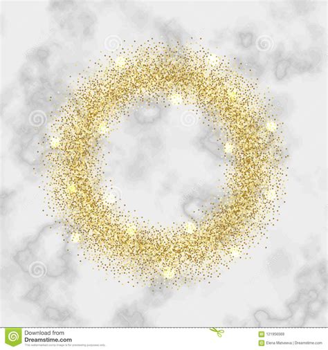 Luxury Golden Glitter Round Frame Stock Vector Illustration Of Gold