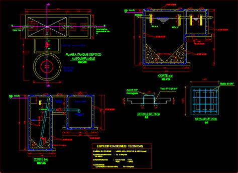 Septic Tank Detail Dwg Detail For Autocad Designs Cad