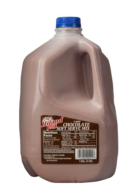 Hiland Chocolate Soft Serve Ice Cream Mix Gallon Hiland Dairy