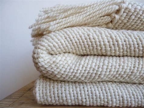 Chunky Wool Woven Blanket Best Seller Natural Organic Merino