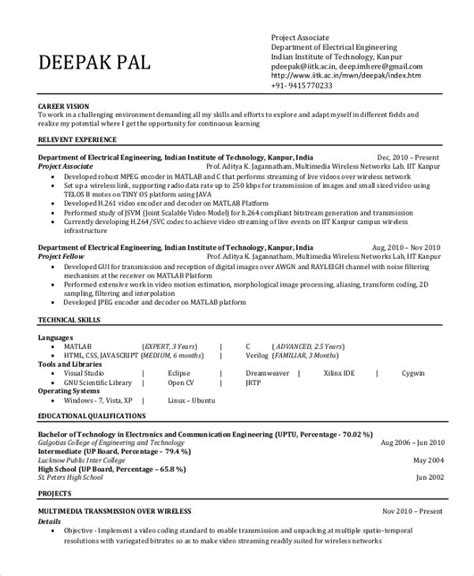 These sample objective statements are specifically designed for those seeking employment in engineering and will help to set your resume apart from other generic applications. Resume For Electrical Engineer - Resume Sample