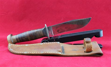 Wwii Usn Mark 1 Fighting Knife Robeson Shuredge No20 W Orig Leather