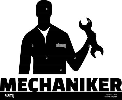 Mechanic Silhouette With German Job Title Stock Vector Image And Art Alamy