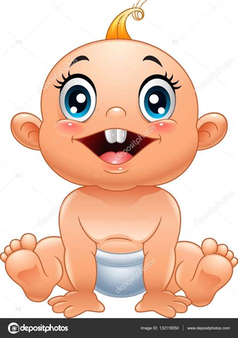 Ilustração Em Vetor De Bebê Bonito Dos Desenhos Animados Baby Clip