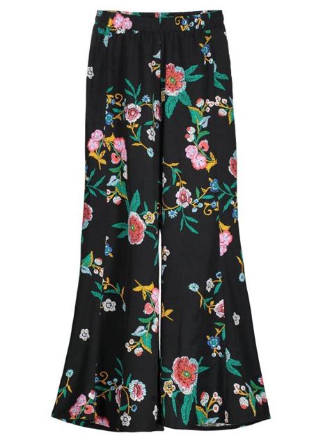 25 Off 2021 Floral Print Wide Leg Pants In Floral Zaful