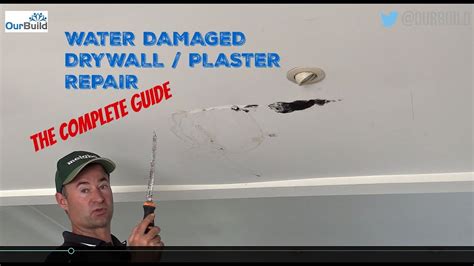 Plaster ceiling repairs are probably a fact of life if you have an older house. How To Repair a Water Damaged Plasterboard / Drywall ...