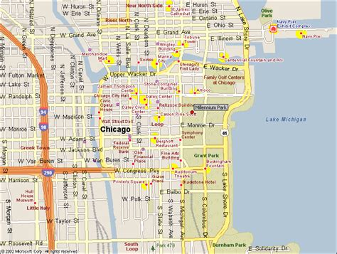 Downtown Chicago Street Map Zoning Map