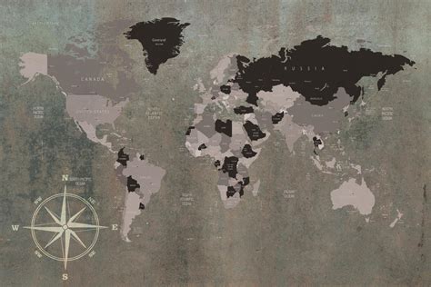 World Map Wall Art Murals From Instabilelab Architonic