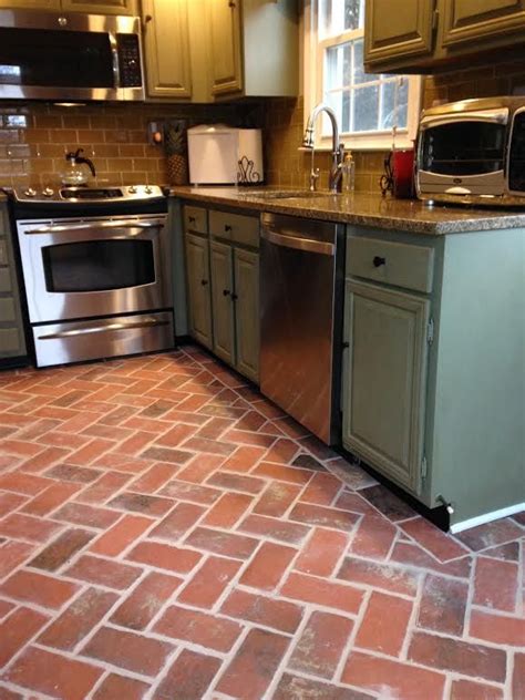 20 Brick Paver Kitchen Floor