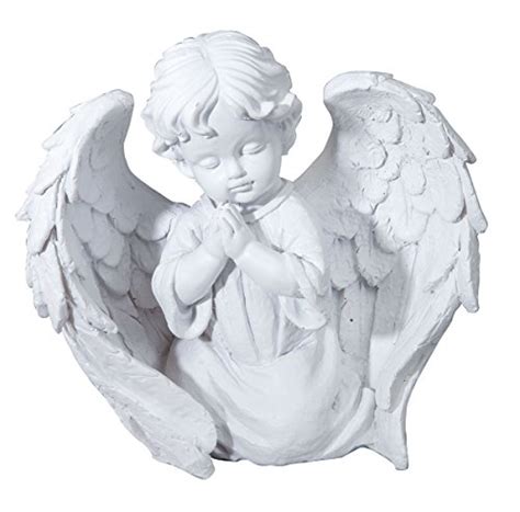 Praying Cherub Angel Resin Garden Memorial Statue Figurine 7” High X