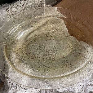 Hazel Atlas Yellow Depression Glass Florentine Poppy Celery Etsy