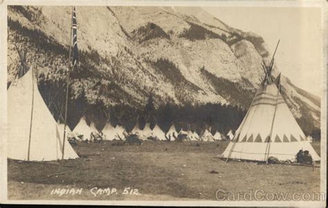 Indian Camp Native Americana Postcard