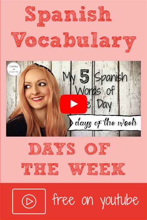 Learn Spanish Vocabulary The Easy Way Watch My 5 Spanish Words Of The