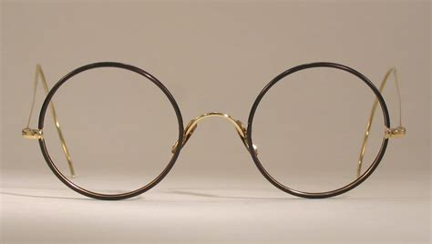 optometrist attic shuron gold round wire rim antique eyeglasses