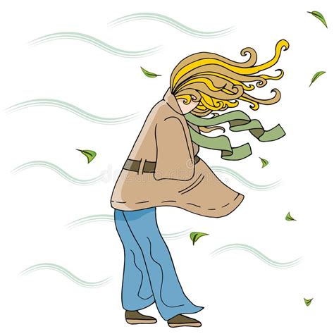 Explore and share the latest windy day pictures, gifs, memes, images, and photos on imgur. Woman Walking Outside On A Windy Day Cartoon Stock Vector ...