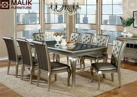 With the ability to seat up to 6 people, you'll always have the perfect opportunity for a dinner party. Malik Furniture | 8 Chairs Dining Set | Dining Table Design