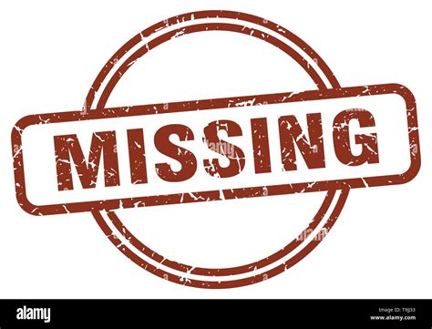 Missing Stamp Isolated On White Stock Vector Image And Art Alamy