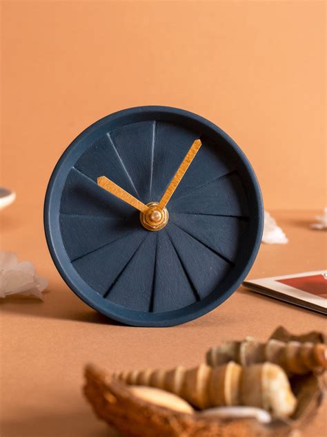 Buy Concrete Round Table Clock Elevate Royal Blue For Men Online At