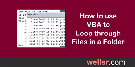 Vba Loop Through Files In Folder