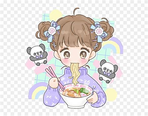 Cute Kawaii Fancysurprise Anime Eating Ramen Pastelcolo Ramen Anime