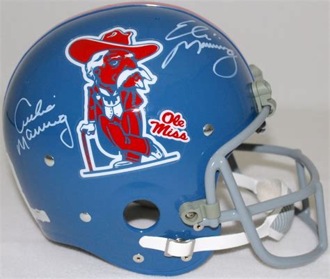 Archie Manning And Eli Manning Signed Ole Miss Full Size Throwback