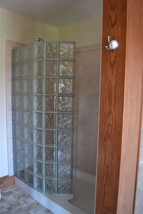 Glass Block Walk In Shower With Diy Interior Shower Wall Panels Lincoln Delaware