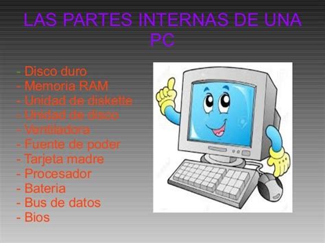 Partes Internas Del Computador Para Niños ComputaciÓn Para NiÑos