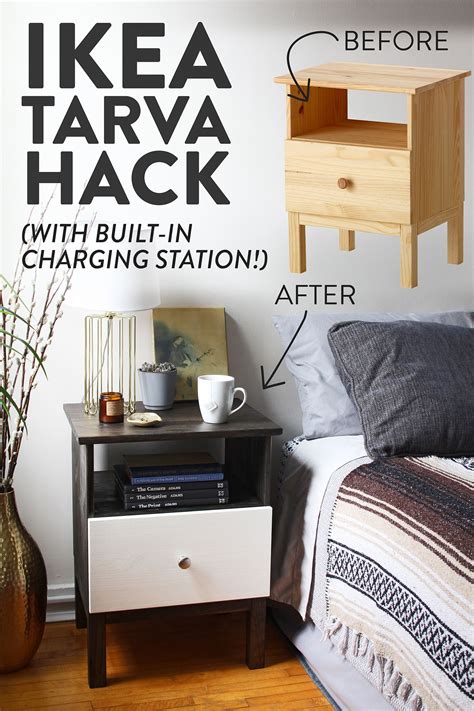 Ikea Hack With A Built In Charging Station Transform The Tarva