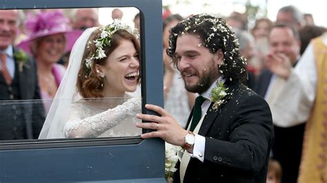 game of thrones kit harington and rose leslie are married—see all the photos