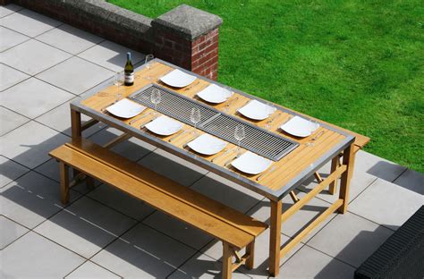 6 8 Seat Barbecue Table Bbq Table Grill