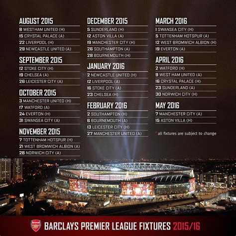 See @arsenal's 2015/16 premier league fixtures in our infographic and read about it here 
