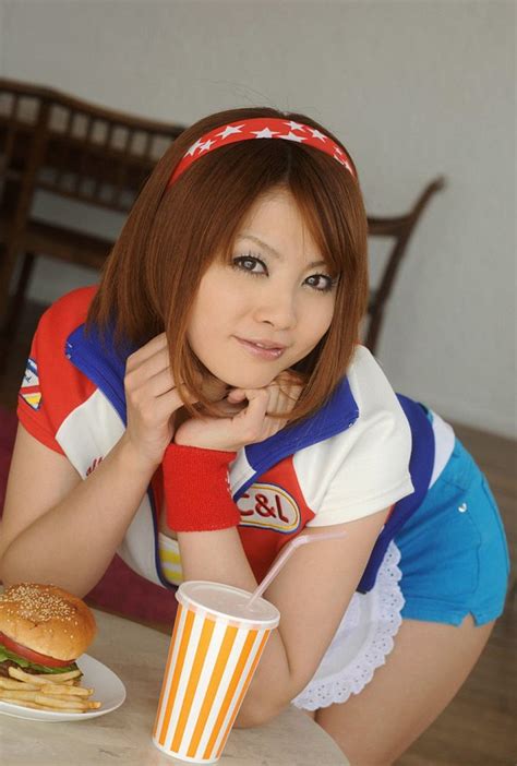 av idol of the gals graviaero picture smiling while showing the odious yuka cleavage 15 15