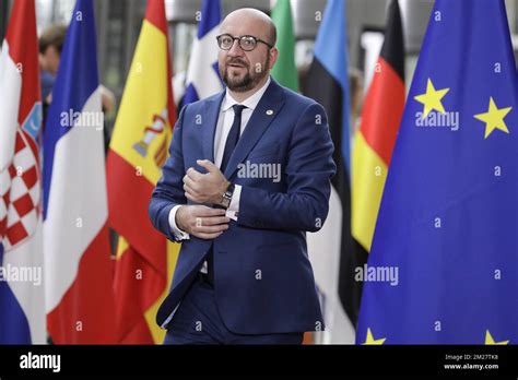 Belgian Prime Minister Charles Michel Arrives On The First Day Of An Eu