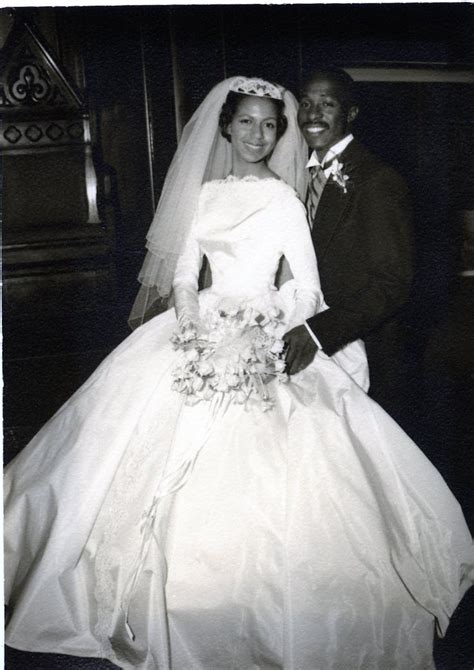 Shop for cheap wedding dresses? Old photo of African American couple's wedding picture ...