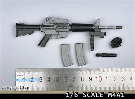 1 6 Wwii M4a1 Gun Rifle Weapon Model For 12 Male Action Figure Body Soldier Toy 20 23 Picclick