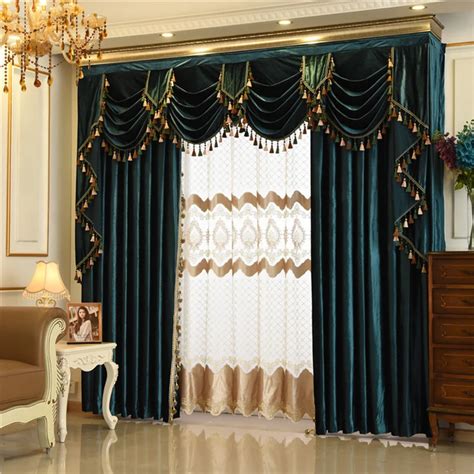 European Italian Velvet Curtains For Living Room Bedroom Luxury Solid