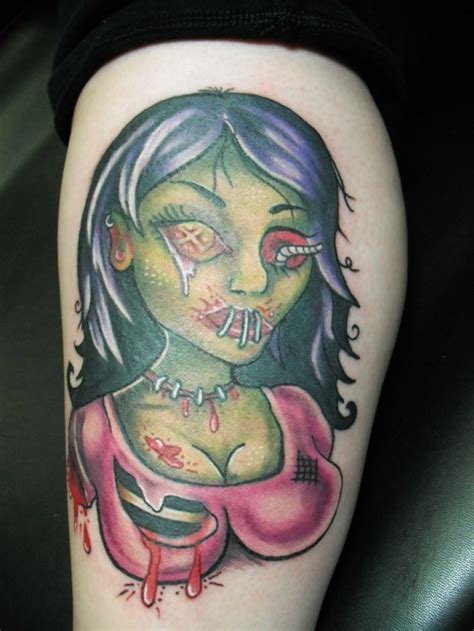 Slim Zombie Pin Up Girl Tattoo Tattoo Ideas