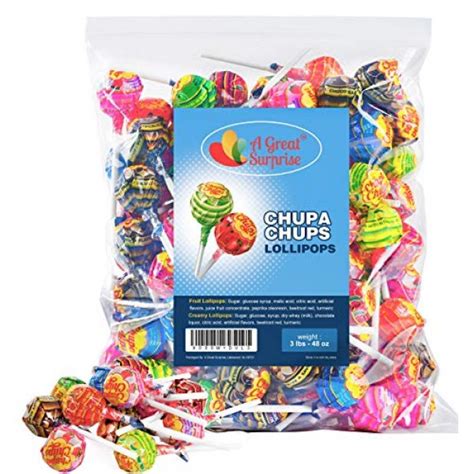 Snacks And Candy Chupa Chups Assorted Lollipops 1 Lb Bag