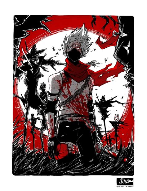 Soldier In A Field Of Scarecrows Hatake Kakashi Daily Anime Art