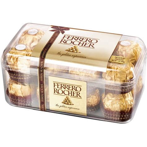 Ferrero Rocher Fine Hazelnut Chocolates 7 Oz 16 Count