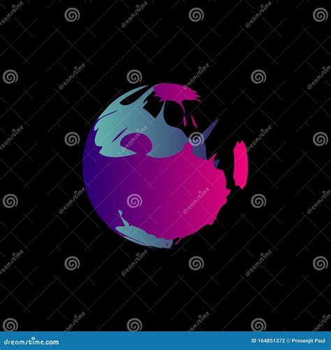 World Globe Icon Colorful Sphere Logo Design Stock Vector