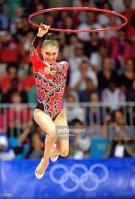 Alina Kabaeva Of Russia In Action During The Rhythmic Gymnastics In