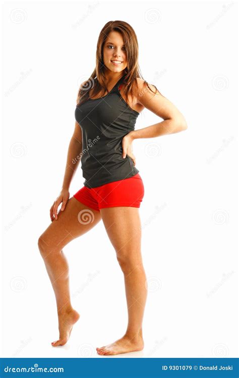 Teen Fitness Stock Image Image Of Legs Brunette Female 9301079