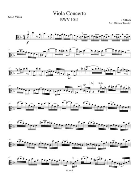 Viola Concerto In D Minor Set Of Parts Free Music Sheet