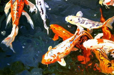 Koi Fish Paintings Koi Paintings Nature Paintings Koi Artwork