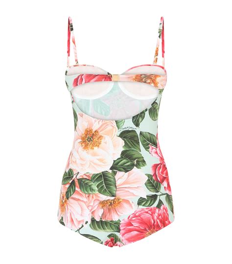Womens Dolce And Gabbana Multi Floral Print Swimsuit Harrods Uk