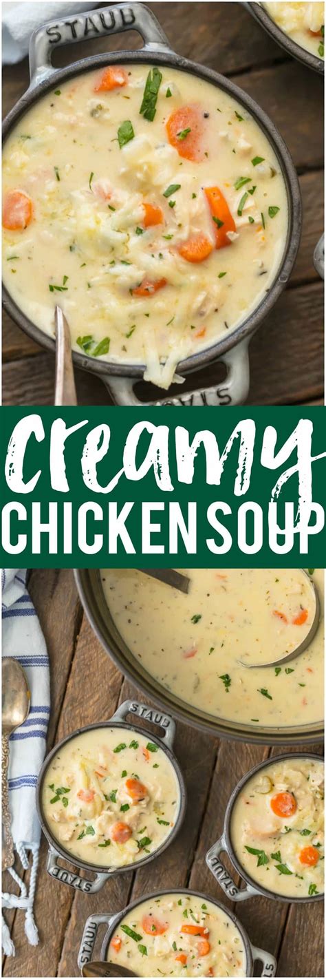 Not only is it hearty and healthy, it is super easy to make. BEST Chicken Soup Recipe - Creamy Chicken Soup - {VIDEO} | Chicken soup recipes, Best chicken ...