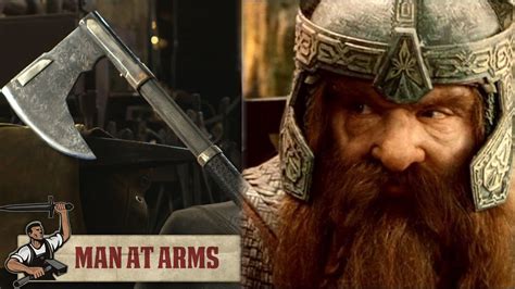 Gimlis Bearded Axe Lord Of The Rings Man At Arms Youtube