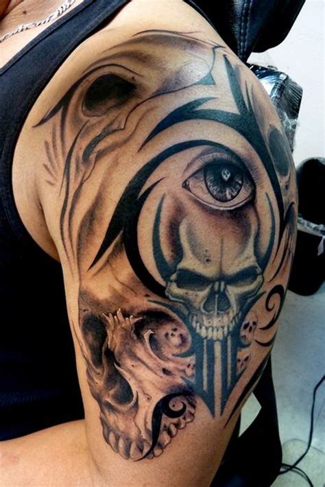 25 Cool Tribal Skull Tattoos Only Tribal